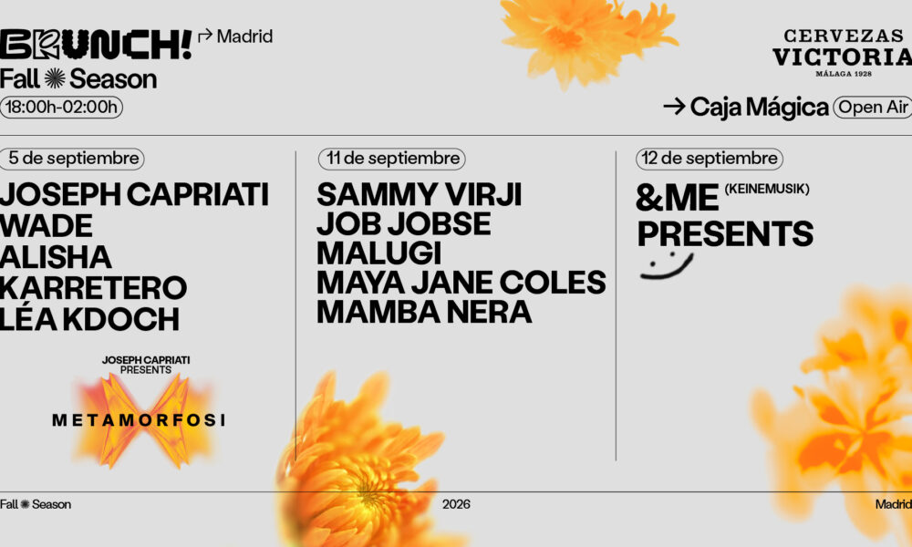 Line-up do Brunch Electronik Madrid na Caja Mágica em setembro de 2026